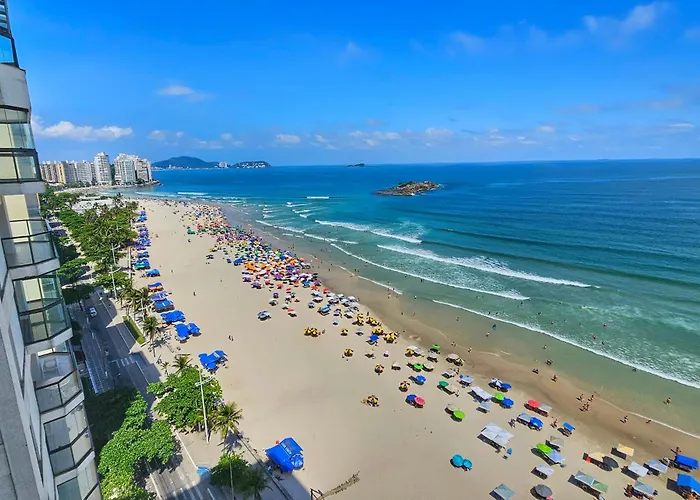Linda Vista do Mar - Espaçoso - Praia Pitangueiras Guarujá